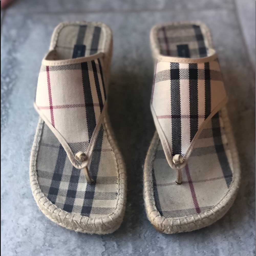 Burberry Womens Espadrille Sandal Wedge